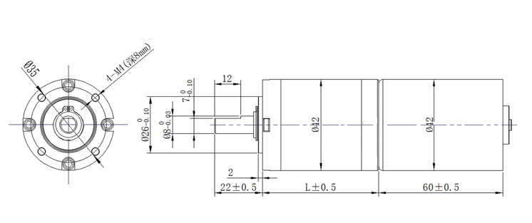 減速直流無(wú)刷電機(jī)圖紙 減速直流無(wú)刷電機(jī)圖紙